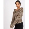 Italy Moda Palaidinė-DHJ-BZ-6550-2.34P-juoda-smėlio spalvos