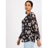 Italy Moda Palaidinė-DHJ-BZ-8643-1.37P-juoda-smėlio spalvos