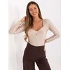 Italy Moda Bluzka-IT-BZ-21629.82-smėlio spalva