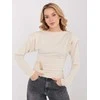 Italy Moda Bluzka-IT-BZ-21898.12-smėlio spalva
