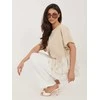 Italy Moda Bluzka-IT-BZ-81870.18-smėlio spalva