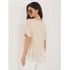 Italy Moda Bluzka-IT-BZ-81870.18-smėlio spalva