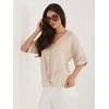 Italy Moda Bluzka-IT-BZ-81891.49-smėlio spalva