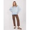 Italy Moda Bluzka-IT-BZ-9980-1.19-šviesiai mėlyna