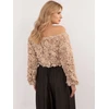 Italy Moda Bluzka-MI-BZ-26158.20-smėlio spalva