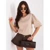 Italy Moda Bluzka-MI-BZ-3391.71-smėlio spalva