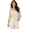Italy Moda Bluzka-MI-BZ-9007.77-smėlio spalva