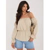 Italy Moda Bluzka-MI-BZ-M682.92-smėlio spalva