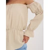 Italy Moda Bluzka-MI-BZ-M682.92-smėlio spalva