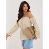 Italy Moda Bluzka-MI-BZ-M682.92-smėlio spalva