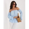 Italy Moda Bluzka-MI-BZ-M682.92-šviesiai mėlyna