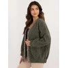 Italy Moda Kardiganas moterims-DHJ-NA-A8500.11P-khaki
