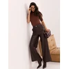 Italy Moda Kelnės-IR-SP-YAC1009.01P-ciemny ruda