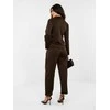 Italy Moda Kelnės-IT-SP-10006.76-ciemny ruda