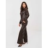 Italy Moda Kelnės-IT-SP-FL10013.87-ciemny ruda