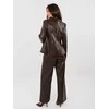 Italy Moda Kelnės-IT-SP-FL10013.87-ciemny ruda