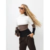 Italy Moda Kelnės-MI-SP-3533.94-ciemny ruda