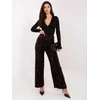 Italy Moda Kelnės-MI-SP-4323C.28 -ciemny ruda