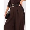 Italy Moda Kelnės-MI-SP-62440.56-ciemny ruda