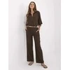 Italy Moda Kelnės-MI-SP-6560.73P-ciemny ruda