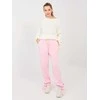 Italy Moda Kelnės-MI-SP-P6845.68-jasny rožinė