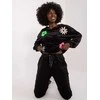 Italy Moda Veliūrinis laisvalaikio kostiumas moterims -DHJ-KMPL-8655.05-juodas