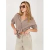 Italy Moda Koszula-MI-KS-2337.77-ciemny bezowy