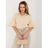 Italy Moda Koszula-MI-KS-3389A.90-jasny smėlio spalva