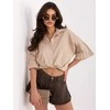 Italy Moda Koszula-MI-KS-3389A.90-smėlio spalva