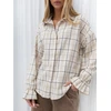 Italy Moda Koszula-MI-KS-4397.90-jasny smėlio spalva