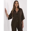 Italy Moda Koszula-MI-KS-6537.74P-ciemny ruda