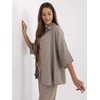 Italy Moda Koszula-MI-KS-6537.74P-ciemny bezowy