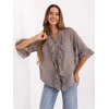 Italy Moda Koszula-MI-KS-92224.95-ciemny bezowy