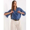 Italy Moda Koszula-MI-KS-92224.95-ciemny mėlyna