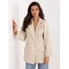 Italy Moda Švarkas moterims -IT-MA-18365.97-jasny smėlio spalva