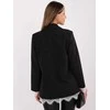 Italy Moda Švarkas moterims -IT-MA-FL9916-2.12P-juoda-sidabrinė