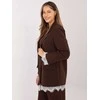 Italy Moda Švarkas moterims -IT-MA-FL9916-2.12P-ruda
