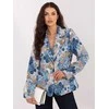 Italy Moda Švarkas moterims -IT-MA-FL9928.15-ciemny mėlyna
