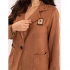 Italy Moda Marynarka-MI-MA-4207.59-camelowy