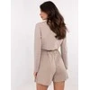 Italy Moda Sijonas-MI-SD-G60501.66P-tamsiai smėlio spalvos