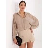 Italy Moda Šortai-IT-SN-FL8755.20P-smėlio spalva