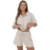 Italy Moda Šortai-MO-SN-9717.95-smėlio spalva