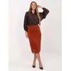 Italy Moda Spódnica-IT-SD-21852.15-ciemny oranžinė