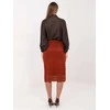 Italy Moda Spódnica-IT-SD-21852.15-ciemny oranžinė