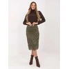 Italy Moda Spódnica-IT-SD-21852.15-khaki
