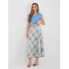 Italy Moda Spódnica-IT-SD-23296-1.85-mėlyna