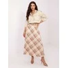 Italy Moda Spódnica-IT-SD-23296-1.85-smėlio spalva