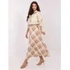 Italy Moda Spódnica-IT-SD-23296-1.85-smėlio spalva