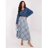 Italy Moda Spódnica-IT-SD-23296-2.06-mėlyna