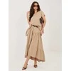 Italy Moda Spódnica-IT-SD-FL10325.01-camelowy